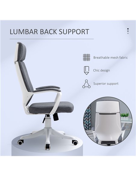 Vinsetto Ergonomic Office Chair with High Back, Lumbar Back Support, Dark Grey - pic 22989 | FastDaddyshop