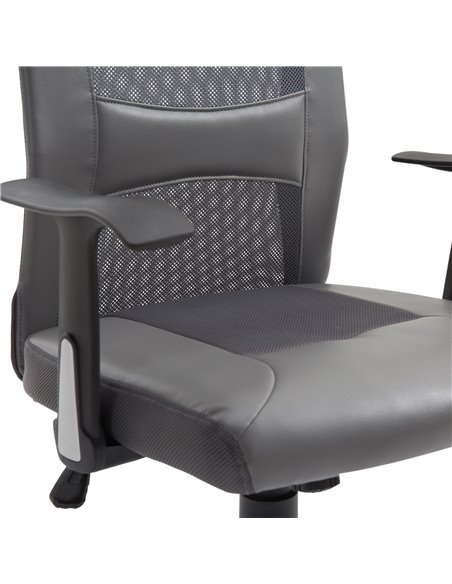 Vinsetto Swivel Mesh Office Chair Task High Back Desk Chairs Height Adjustable Armchair for Home with Headrest, Grey - pic 23000 | FastDaddyshop