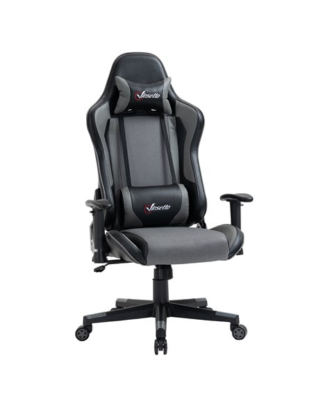 Vinsetto Racing Style Ergonomic Gaming Chair with Lumbar Support, Grey - pic 23019 | FastDaddyshop