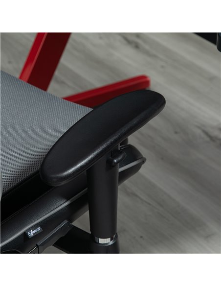Vinsetto Racing Style Ergonomic Gaming Chair with Lumbar Support, Grey - pic 23026 | FastDaddyshop