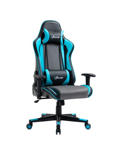 Vinsetto Racing Style Ergonomic Gaming Chair with High Back, Headrest, Sky Blue - pic 23028 | FastDaddyshop