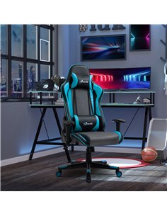 Vinsetto Racing Style Ergonomic Gaming Chair with High Back, Headrest, Sky Blue 2