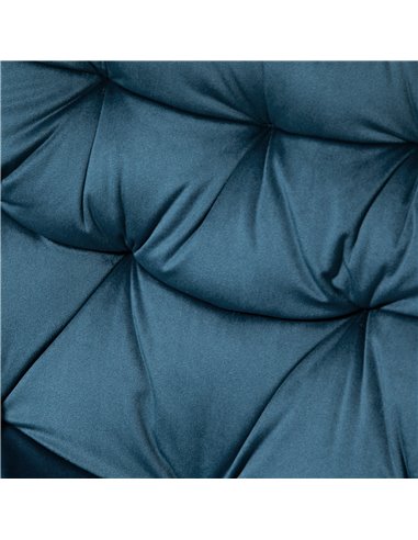 Vinsetto Home Office Chair Velvet Ergonomic Computer Chair Comfy Desk Chair with Adjustable Height, Arm and Back Support, Blue