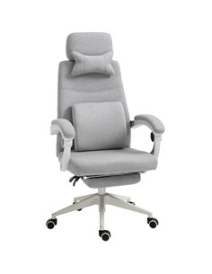 Vinsetto Ergonomic Home Office Chair with 2 Pillows, Armrest, Grey