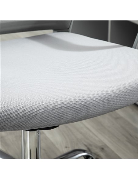 Vinsetto Ergonomic Desk Chair Mesh Office Chair with Adjustable Height Armrest and 360° Swivel Castor Wheels Grey - pic 23180 | FastDaddyshop
