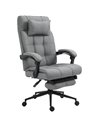 Vinsetto Ergonomic Office Chair with Footrest, Armrests, Headrest, Light Grey
