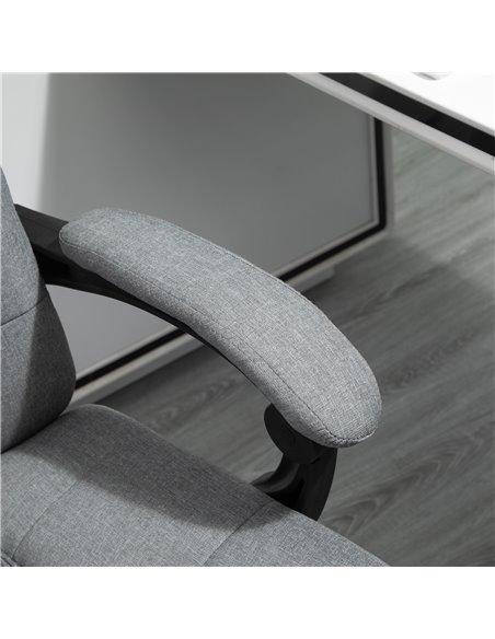 Vinsetto Office Chair with Footrest Ergonomic Office Chair with Armrests Lumber Support and Headrest Light Grey - pic 23189 | FastDaddyshop