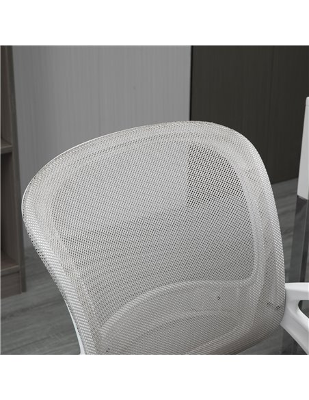 Vinsetto Office Chair Mesh Swivel Desk Chair with Lumbar Back Support Adjustable Height Armrests Grey - pic 23198 | FastDaddyshop