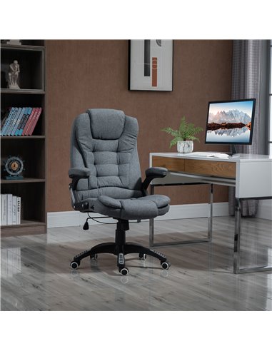 Vinsetto Ergonomic Office Chair with Armrests, Reclining and Tilt Function, Dark Grey