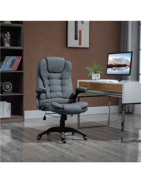 Vinsetto Ergonomic Office Chair with Armrests, Reclining and Tilt Function, Dark Grey - pic 23200 | FastDaddyshop