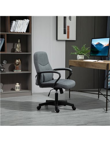 Vinsetto High Back Ergonomic Office Chair with Massager, Lumbar  Support, Backrest, Grey