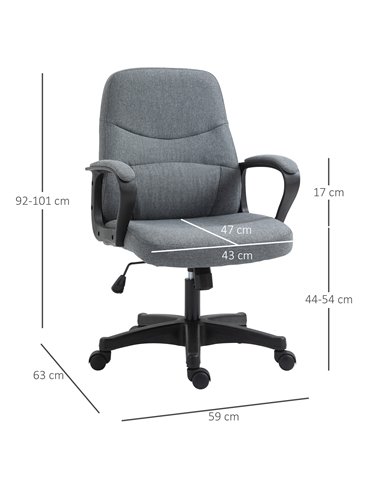 Vinsetto High Back Ergonomic Office Chair with Massager, Lumbar  Support, Backrest, Grey