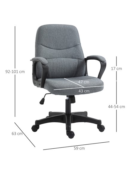 Vinsetto High Back Ergonomic Office Chair with Massager, Lumbar  Support, Backrest, Grey - pic 23219 | FastDaddyshop