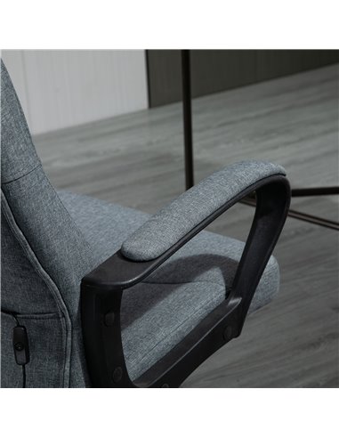 Vinsetto Office Chair with Massager Lumbar High Back Ergonomic Support Office 360° Swivel Chairs Adjustable Height Backrest Grey