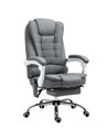 Vinsetto High Back, Heated, Massage Executive Office Chair with 6 Points Vibration, Footrest, Grey