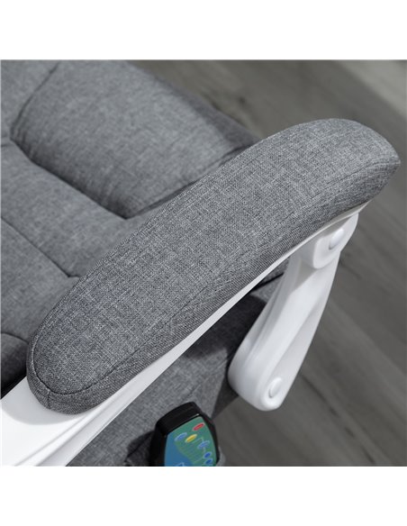 Vinsetto High Back, Heated, Massage Executive Office Chair with 6 Points Vibration, Footrest, Grey - pic 23252 | FastDaddyshop