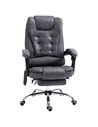 Vinsetto Heated 6 Points Vibration Massage Office Chair with Footrest, Dark Grey