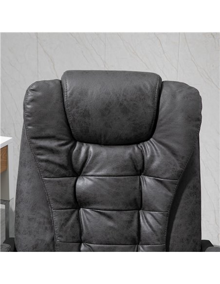 Vinsetto Heated 6 Points Vibration Massage Office Chair with Footrest, Dark Grey - pic 23270 | FastDaddyshop