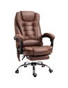 Vinsetto Heated 6 Points Vibration Massage Office Chair with High Back, Footrest, Brown