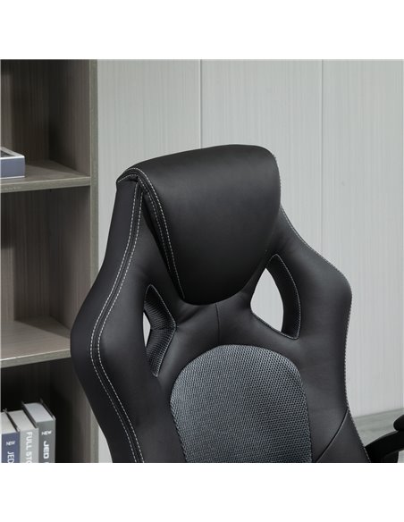 Vinsetto High-Back Office Chair Faux Leather Swivel Computer Desk Chair for Home Office with Wheels Armrests Black - pic 23323 | FastDaddyshop