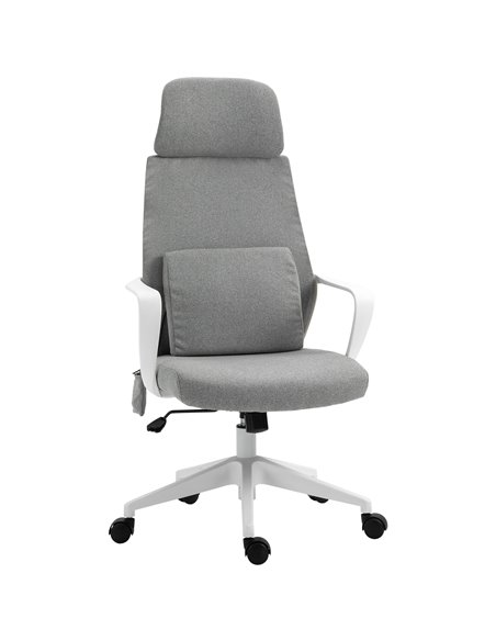 Vinsetto Massage Office Chair with 2 Points Lumbar Support, Adjustable Headrest, Armrest, Grey - pic 23379 | FastDaddyshop