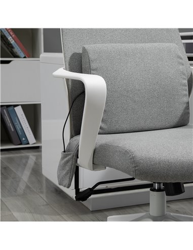 Vinsetto Massage Office Chair with 2 Points Lumbar Support, Adjustable Headrest, Swivel Wheels, Armrest, Tilt Function for Home 