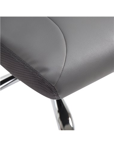 Vinsetto Mesh Office Chair High Back Desk Chair Height Adjustable Swivel Chair for Home with Headrest, Grey