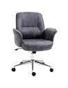 Vinsetto Swivel Mid Back Desk Computer Office Chair, Charcoal Grey