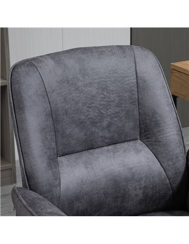 Vinsetto Swivel Computer Office Chair Mid Back Desk Chair for Home Study Bedroom,  Charcoal Grey
