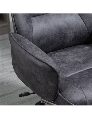 Vinsetto Swivel Computer Office Chair Mid Back Desk Chair for Home Study Bedroom,  Charcoal Grey