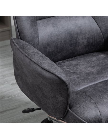 Vinsetto Swivel Computer Office Chair Mid Back Desk Chair for Home Study Bedroom,  Charcoal Grey - pic 23432 | FastDaddyshop