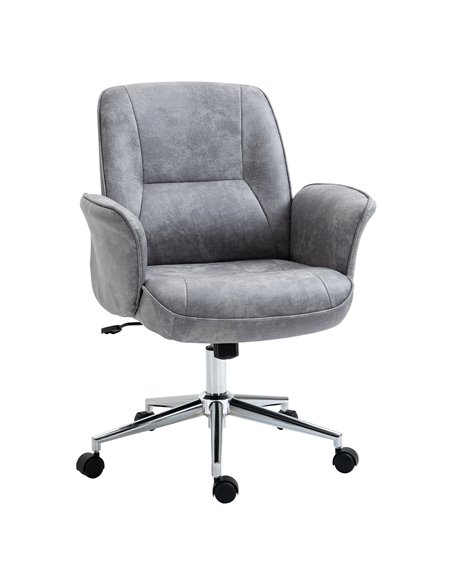 Vinsetto Swivel Mid Back Desk Computer Office Chair, Light Grey - pic 23433 | FastDaddyshop
