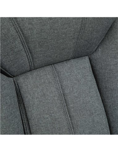 Vinsetto Home Office Chair Linen Fabric Computer Chair with Adjustable Height, Armrests, Swivel Wheels, Grey