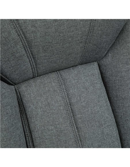 Vinsetto Home Office Chair Linen Fabric Computer Chair with Adjustable Height, Armrests, Swivel Wheels, Grey - pic 23459 | FastDaddyshop