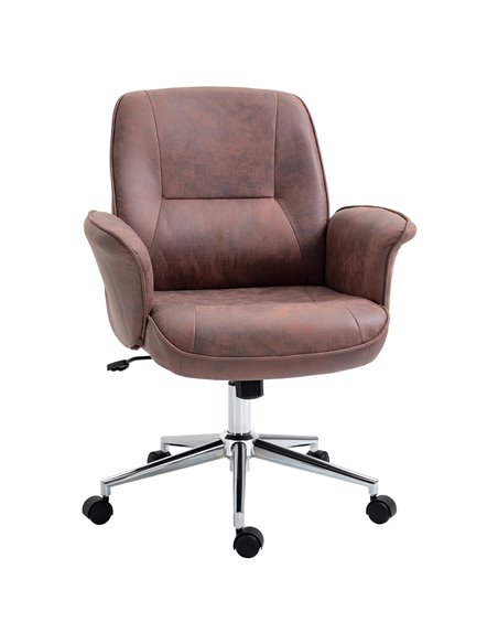 Vinsetto Swivel Mid Back Desk Computer Office Chair, Red - pic 23460 | FastDaddyshop