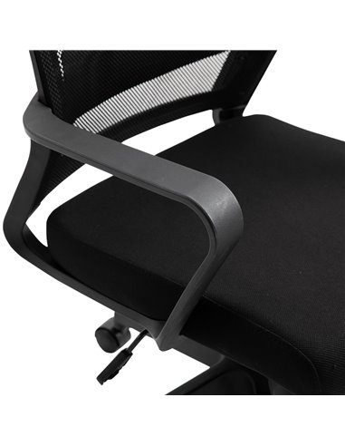 HOMCOM Mesh Swivel Office Chair with Adjustable Headrest, Lumbar Support, Home Task High Back Chair Adjustable Height, Black