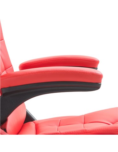 HOMCOM PU Leather Executive Office Chair with Massage and Heat, High Back, Red