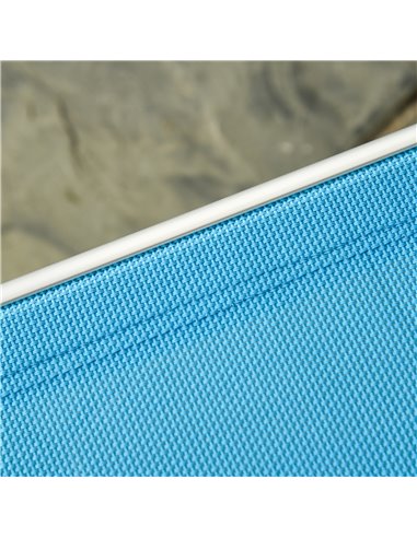 Outsunny 2 Pieces 5-Level Adjustable Foldable Sun Lounger with Pillow, Blue