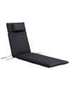 Outsunny Garden Sun Lounger Cushion Replacement with Pillow, Black