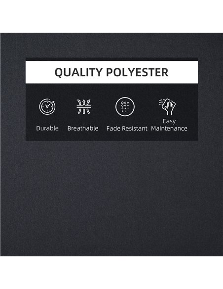 Outsunny Garden Sun Lounger Cushion Replacement Thick Sunbed Reclining Chair Relaxer Pad with Pillow - Black - pic 23691 | FastDaddyshop