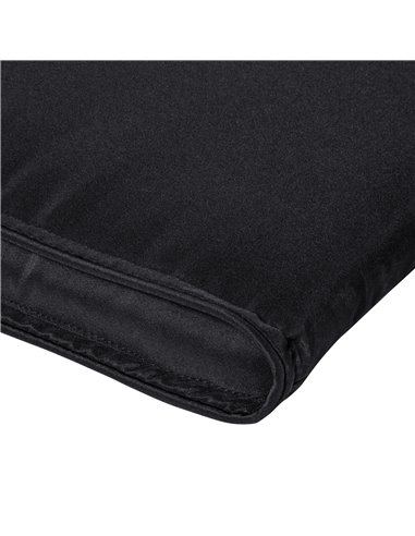 Outsunny Garden Sun Lounger Cushion Replacement Thick Sunbed Reclining Chair Relaxer Pad with Pillow - Black
