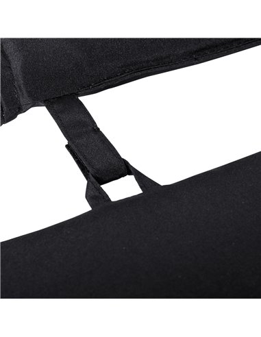 Outsunny Garden Sun Lounger Cushion Replacement Thick Sunbed Reclining Chair Relaxer Pad with Pillow - Black