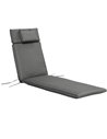Outsunny Garden Sun Lounger Cushion Replacement with Pillow, Grey