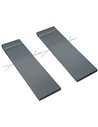 Outsunny Set of 2 Sun Lounger Cushions, Replacement Cushions, Dark Grey