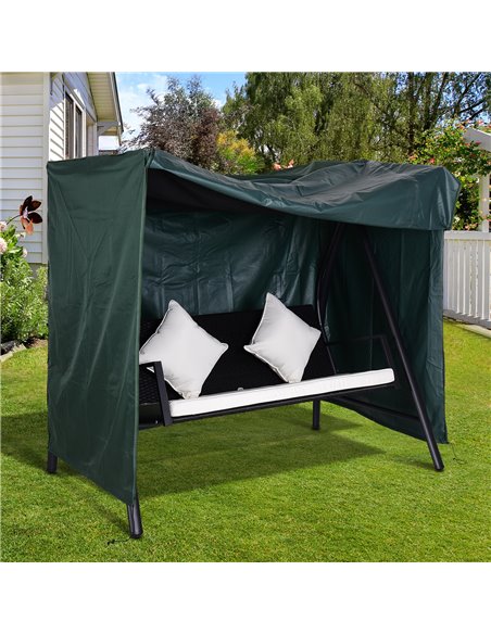 Outsunny 600D Oxford Polyester Waterproof Swing Chair Cover Green - pic 23802 | FastDaddyshop