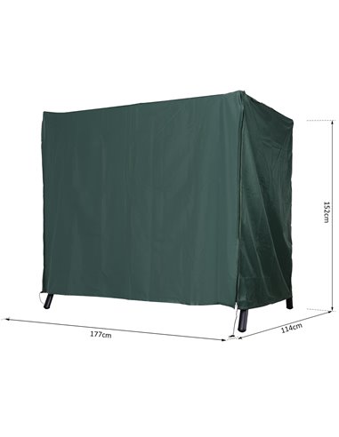Outsunny 600D Oxford Polyester Waterproof Swing Chair Cover Green