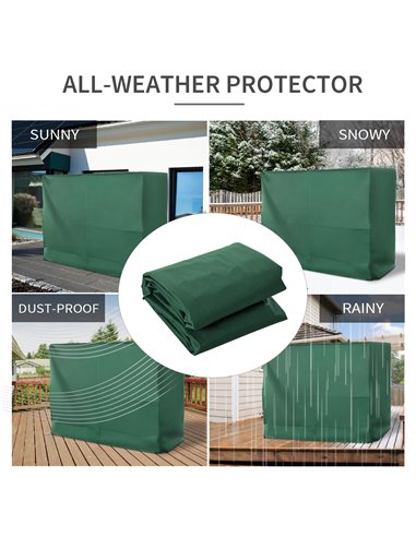 Outsunny Oxford Patio 3-seater Waterproof Anti-UV Swing Chair Cover, Green