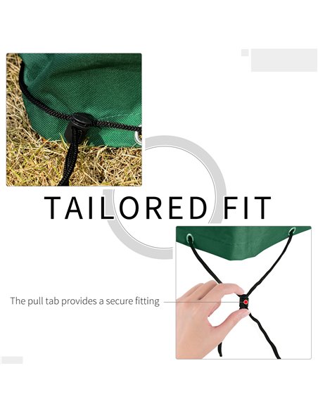 Outsunny Oxford Patio 3-seater Waterproof Anti-UV Swing Chair Cover, Green - pic 23826 | FastDaddyshop