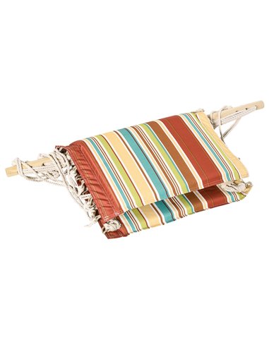 Outsunny Hanging Hammock Chair Swing Chair Thick Rope Frame Safe Wide Seat Indoor Outdoor Home, Patio, Yard, Garde Spot Stylish 