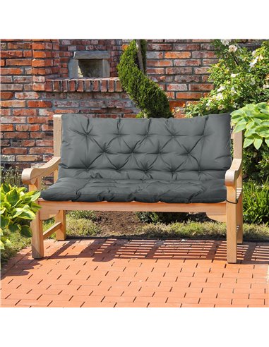Outsunny Garden Bench Cushion, 2 Seater Swing Chair Cushion, Dark Grey